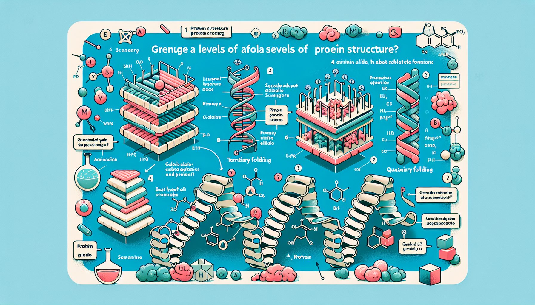 Четыре уровня структуры белка: как не запутаться
